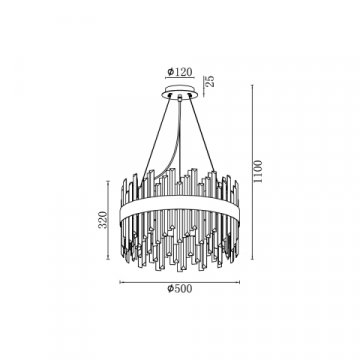 Подвесная люстра Vele Luce Regina VL3135P12