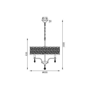 Подвесная люстра Vele Luce Rosa VL3216P06