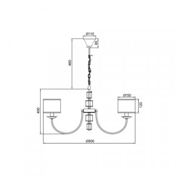 Подвесная люстра Vele Luce Soprano VL4194P08