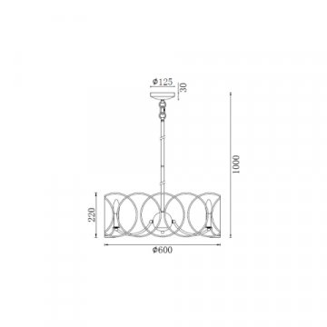 Подвесная люстра Vele Luce Vita VL4234P08