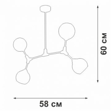 Подвесная люстра Vitaluce V4823-1/4PL