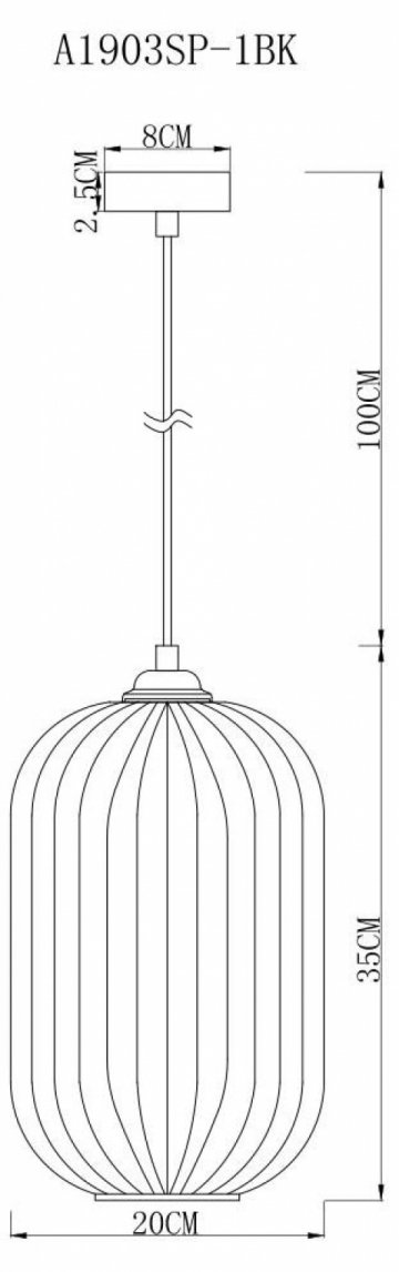 Подвесной светильник Arte Lamp Arwen A1903SP-1BK