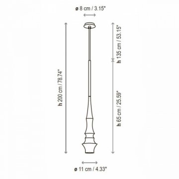 Подвесной светильник Bover Slend 02 Black
