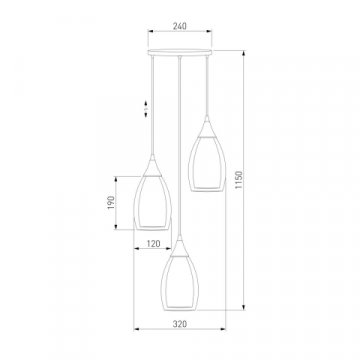 Подвесной светильник Eurosvet 50085/3 золото
