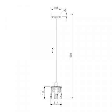 Подвесной светильник Eurosvet 50101/1 перламутровое золото