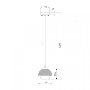 Подвесной светильник Eurosvet 50106/1 античная бронза/черный