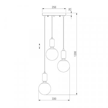 Подвесной светильник Eurosvet 50151/3 золото