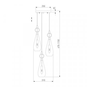 Подвесной светильник Eurosvet 50202/3 хром