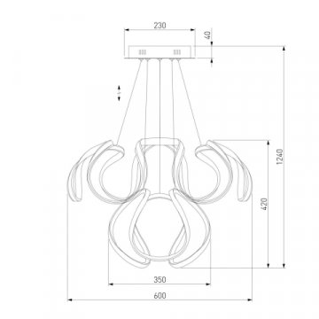 Подвесной светильник Eurosvet 90138/2 золото