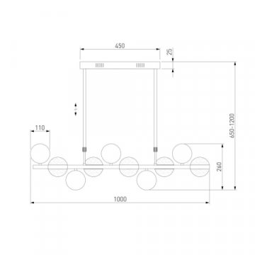 Подвесной светильник Eurosvet 90173/10 хром