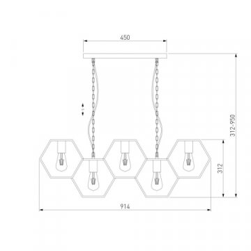 Подвесной светильник Eurosvet Arnia 70117/5 черный