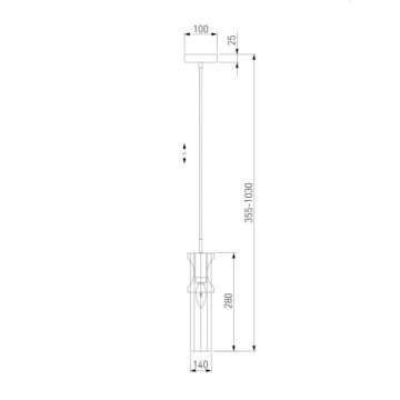 Подвесной светильник Eurosvet Clip 50087/1 черный/бронза
