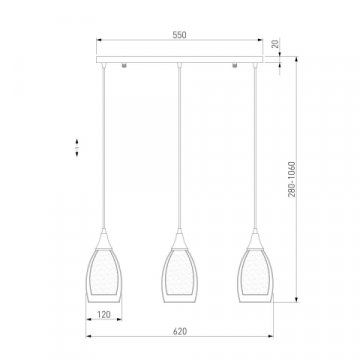Подвесной светильник Eurosvet Cosmic 50285/3 хром