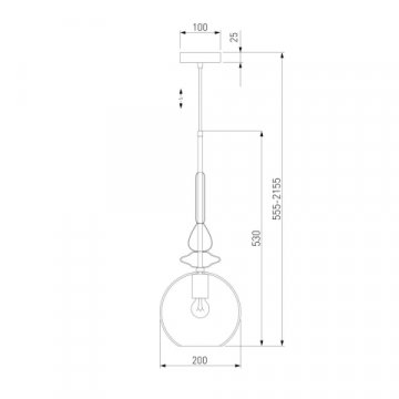 Подвесной светильник Eurosvet Dream 50192/1 прозрачный