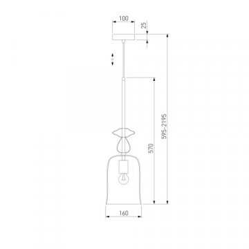 Подвесной светильник Eurosvet Dream 50194/1 янтарный