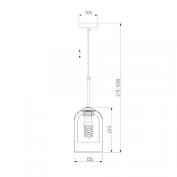Подвесной светильник Eurosvet Ennio 50228/1 янтарный