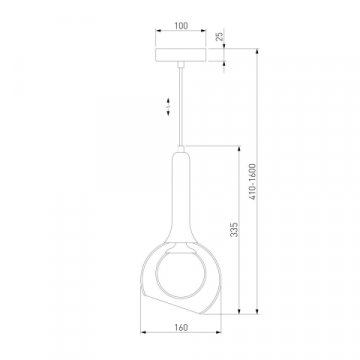 Подвесной светильник Eurosvet Fantasy 50188/1 янтарный