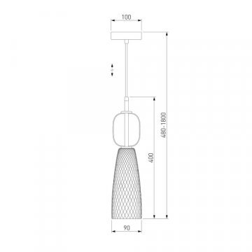 Подвесной светильник Eurosvet Glossy 50211/1 янтарный