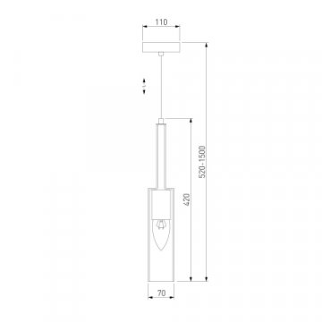 Подвесной светильник Eurosvet Graf 50226/1 янтарный