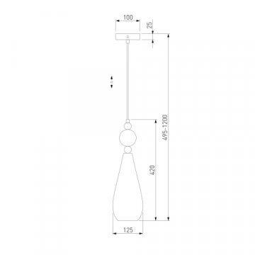 Подвесной светильник Eurosvet Ilario 50202/1 янтарный