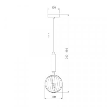 Подвесной светильник Eurosvet Joy 50208/1 янтарный
