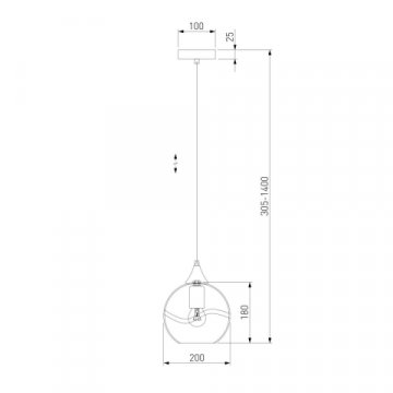 Подвесной светильник Eurosvet Lotus 50221/1 дымчатый