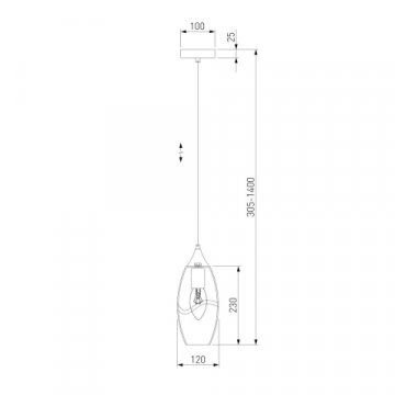 Подвесной светильник Eurosvet Lotus 50222/1 дымчатый