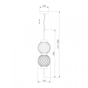 Подвесной светильник Eurosvet Plaza 50186/2 хром