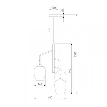 Подвесной светильник Eurosvet Record 50086/3 хром
