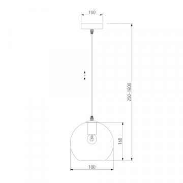 Подвесной светильник Eurosvet Rowan 50200/1 дымчатый