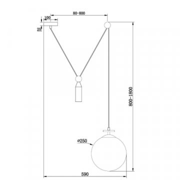 Подвесной светильник Freya Impulse FR5221PL-01BS