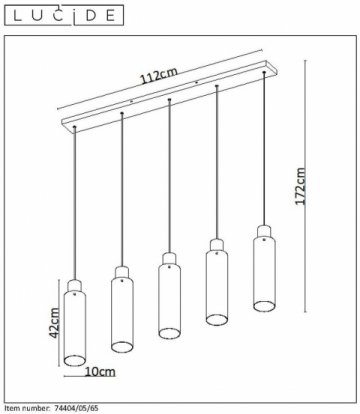 Подвесной светильник Lucide Orlando 74404/05/65