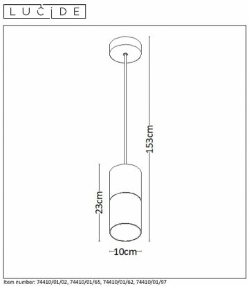 Подвесной светильник Lucide Zino 74410/01/65