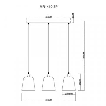 Подвесной светильник MyFar Madina MR1410-3P