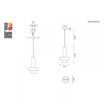 Подвесной светильник ST Luce Pietra SL1210.403.01
