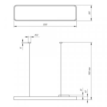 Подвесной светодиодный cветильник Geometria ЭРА Block SPO-111-W-40K-060 60Вт 4000К белый Б0050538