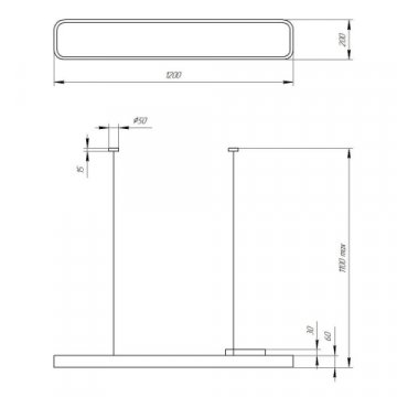 Подвесной светодиодный cветильник Geometria ЭРА Block SPO-112-W-40K-040 40Вт 4000К белый Б0050540