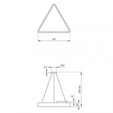 Подвесной светодиодный cветильник Geometria ЭРА Delta SPO-151-W-40K-030 30Вт 4000К белый Б0050574