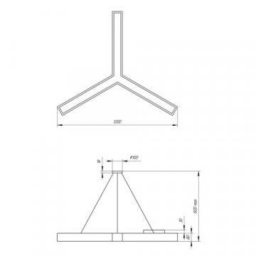 Подвесной светодиодный cветильник Geometria ЭРА Igrek SPO-144-B-40K-066 66Вт 4000К черный Б0050573