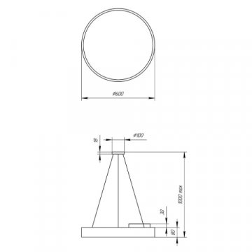 Подвесной светодиодный cветильник Geometria ЭРА Ring SPO-131-W-40K-045 45Вт 4000К белый Б0050558