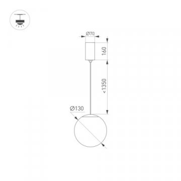 Подвесной светодиодный светильник Arlight SP-Beads-Hang-R130-10W Day4000 036525