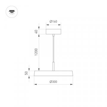 Подвесной светодиодный светильник Arlight Sp-Elegant-R300-17W Day4000 033919