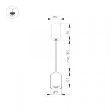 Подвесной светодиодный светильник Arlight SP-Elementa-Dome-R71-9W Warm3000 032777
