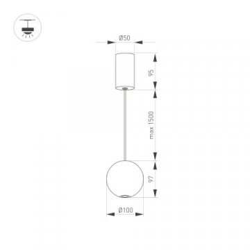 Подвесной светодиодный светильник Arlight SP-Elementa-Orb-R100-9W Day4000 032763