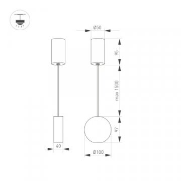 Подвесной светодиодный светильник Arlight SP-Elementa-Roll-R100-9W Warm3000 032767