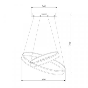 Подвесной светодиодный светильник Bogates Titan 455/2 Smart