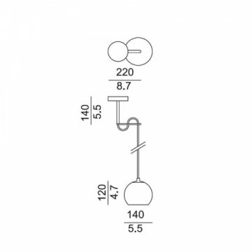 Подвесной светодиодный светильник Contardi Kubric So Chrome