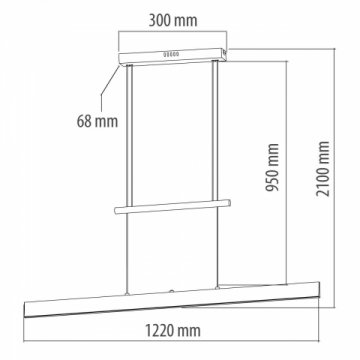 Подвесной светодиодный светильник De Markt Ральф 675013703