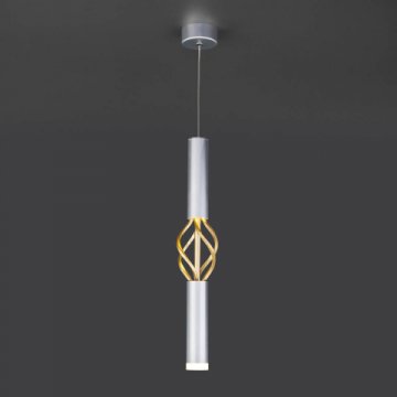 Подвесной светодиодный светильник Eurosvet Lance 50191/1 LED матовое серебро/матовое золото