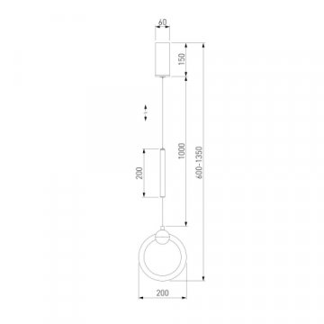 Подвесной светодиодный светильник Eurosvet Rim 90165/1 золото